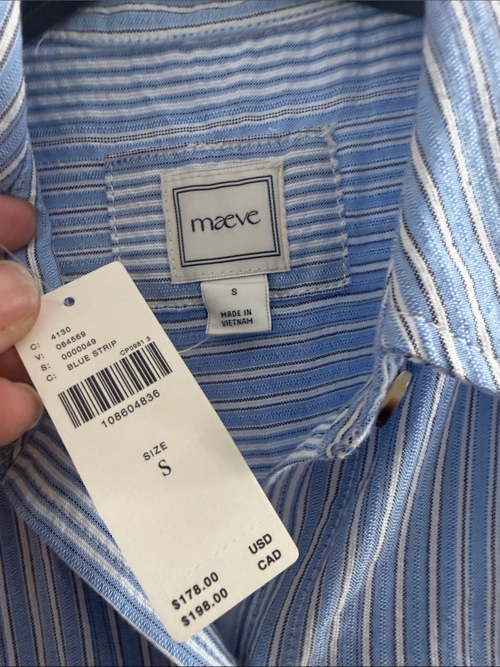NWT! Maeve Mona cotton maxi shirt dress - Picture 6 of 9